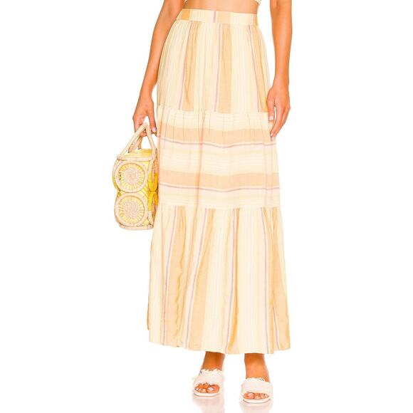 L*SPACE Bondi Maxi Skirt - L Cozumel Stripe - Picture 1 of 4
